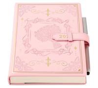 Holderzyi Academic Diary 2026 A5 Day Per Page, 12 Months Daily &Month Planner from Jan.26 - Dec.26,Agenda Dairy A5 Page a Day, with Elegant Cover,Pen,Inner Pocket (Pink)