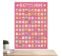 Holdes 100 Things to Do with Mum, 100 Dates Scratch Posters | Scratch Off Posters with Mom, 100 Things You Should Do Before You Turn 100 Years Old Bucket List for Holidays or