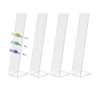 Holdes Acrylic Hair Clip Display Stand, Bow Display Stand, 4 Pieces Acrylic Hair Clip Organiser, Hair Clip Display | Claw Clip Organiser, Hair Bow Display Stand