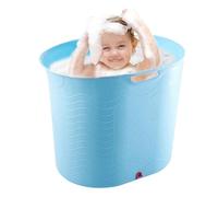 Holdes Baby Bathtub, Toddler Bath for Showering, High Temperature Resistant, Comfort Baby Bath with Drain, Safe Portable Bathtub for Travel, Large Bathtub for , Bath Bucket