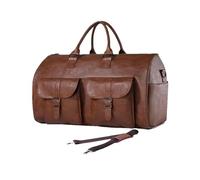 Holdes Carry-on Garment Bags, Garment Bag with Shoulder Strap | Convertible Waterproof Duffel Bags | Multifunctional Travel Bag with Zipper, Lightweight Tote Bags for Business Travel, Commuting, brown