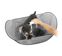 Holdes Dog Grooming Bib, Cat Grooming Apron | Grey Shaving Bib for Pets and Comfortable,Portable Foldable Pet Supplies