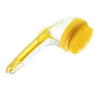 Holdes Dog Shower Brush, Dog Wash Brush, Pet Bath Massage Brush, Long Handle with Soap Dispenser, Soft Silicone Bristles - Pet Bath Scrubber