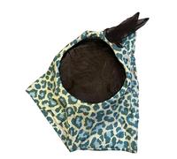 Holdes Full Face Fly Mask for Horse Accessories with Leopard Pattern, Breathable Face Protection for Anti-Bite Horse Headwear, Horse Care Product