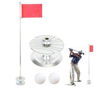 Holdes Golf Hole Cup and Flag Set, Golf Pin Flag Hole Cutter Set, Golf Hole Cutter for Practice in the Garden, Retractable Golf Poles,