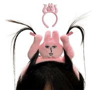 Holdes Headband with Hair Clips, Hair Band - Rabbit Hair Clip for Hat Creation | Funny Rabbit Hair Clip, Plush Animal Toy, Hair Clips for