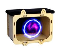 Holdes Home Cinema Projector | Wooden Phone Hologram Projector, Multi-Angle, Four-Plane Projection, Portable, Unisex, A