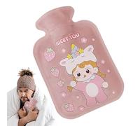 Holdes Hot Water Bottle with Lid, Hot Water Bottle for Winter - Winter Warm Water Bag 500 ml, Soft Heating Pad Large Capacity, Bed Warmer for Hands and Waist