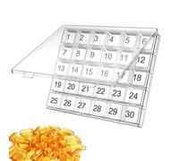 Holdes Monthly Pill Box, Monthly Pill Box, Pill Storage Container 30 Day Pill Box, Large Capacity Travel Box Pill Cases, Personal Pill Organizers to
