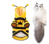 Holdes Pet Bee Halloween Costume,Pet Bee Halloween Hoodies | Soft Puppy Cute Hooded Coat Outfits Cosplay Warm Clothes for Medium Kitten Dogs Puppy