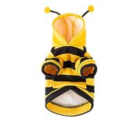 Holdes Pet Bee Halloween Costume,Pet Halloween Costume - Soft Pet Halloween Cosplay Dress Hoodie Cosplay Clothes for Halloween