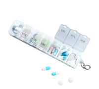 Holdes Pill Container | Transparent Pill Organiser for Travel | Portable Pill Sorter, Stylish Medicine Organiser, Medicine Organiser, Money Storage