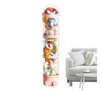 Holdes Plush Tube Organizer, Vertical Toy Tube 162cm - Transparent Space Saver 4 Tier for Kids Room, Kids and Play Living Room