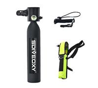 Holdes Scuba Tank Oxygen Cylinder Pump Scuba Tank Diving Equipment Snorkeling Dive Bottle Oxygen Cylinder Scuba Diving Air Tank Set With Hand Pump Storage Bag, 0.5L