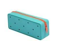 Holdes Silicone Pencil Case, Silicone Pencil Case, Travel Pen Bag, Aesthetic Pencil Case with Holes, Silicone Pen Bags for Makeup Bags for Travel, blue, see description, See description