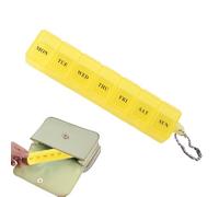 Holdes Weekly Pill Organiser - Clear Pill Organiser for Travel - Dustproof Medicine Organiser, Medicine Organiser for Storing Fish Oils