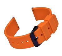 Holdfast Orange Silicone Watch Strap - 18mm Quick Release, Waterproof with Black Buckle