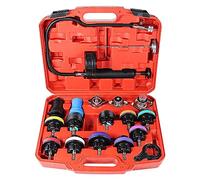 Holdfiturn 18pcs Coolant Pressure Tester Kit Radiator Pressure Tester Tool Kit for Cooling System Radiator Cap Pressure Testing Tool Water Tank Leak Detector