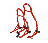 Holdfiturn 1PCS Paddock Stand 46 X 10 X 58CM Motorcycle Rear Heavy Duty Rear Motor Bike Workshop Pit Motorcycle Paddock Stand Back Wheel Lift Chock for Lifting The Bike (Red 1pcs)