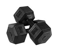 Holdfiturn 2Pcs Hexagon Dumbbell 10kg Dumbbell Set Hand Weight Set Cast Iron Dumbbells Fitness Equipment for Strength Training Home Workout Aerobic Gym