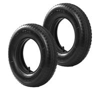 Holdfiturn 2PCS Tyre and Innertube Heavy Duty Pneumatic Rubber Wheel Double Thickness Inner Outer Tubes Tire Set Replacement Tyre for Wheelbarrows Sack Truck Hand Trolley Cart (2PCS 4.80/4.00-8)