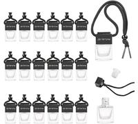 Holdfiturn 40pcs Empty Car Diffuser Bottles 8ml Air Freshener Bottles Black