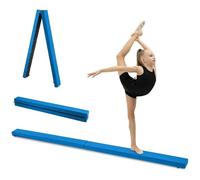 Holdfiturn 7FT 2.1M Folding Gymnastic Balance Beam - Ideal for Kids Training Home Gym Exercise Beginner to Pro, Non-Slip Surface (Blue)