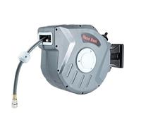 Holdfiturn Air Hose Reel 3/8 Inch 20M Retractable Air Line Reel Auto Rewind with Air Line Hose and Handle Reel Compressor Wall Mounted Hose Reel for Air Compressor Grey (Grey)