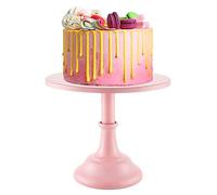 Holdfiturn Cake Stand 10 Inch Round Cake Plate Pedestal Modern Dessert Display Cup Cake Display Stand with Pedestal for Party Wedding Birthday Party?Pink
