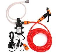Holdfiturn Car Washing Kit Jet Wash 12V 72W 130PSI Portable High-Pressure Car Washing Machine Kit Water Pump Wash Set Sprayer Gun Electric Self-Priming for Moto Pet Window Gardening Camping Washing