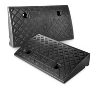 Holdfiturn Kerb Ramp 50x27x9cm Portable Curb Ramps Heavy Duty Threshold Ramps Rubber Kerb Ramps for Doorways Wheelchairs Bicycles Dirtbikes Stairs Loading Dock Sidewalk Car Scooter Bike (2pcs)