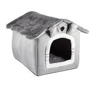 Holdfiturn Pet House - 40*38*35CM Portable Dog & Cat Kennel with Removable Cushion, Warm & Comfortable Folding Cube House