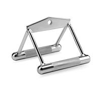 Holdfiturn V Handle Double Seated Handles Stainless Steel Stirrup Handle Cable Machine Attachments for Pull Down Rope, Tricep Rope, Straight Bar