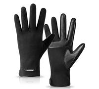 HOLDINA Women's Touch Screen Winter Gloves With Anti-Slip Leather - Fleece Lined Fashion Gifts for Ladies (Black, M)