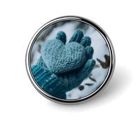 Holding A Heart Round Aluminum Alloy Pin Badge Lapel Pin | Lightweight Metal Brooch Pin Easy to Put on and Take off Backpack Pin for Jacket Shirt Bag