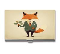 Holding A Leaf Business Card Case Business Card Storage Slim Metal Credit Card Wallet Multi Functional Flip Cover Minimalist Wallet Card for Men And Women