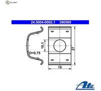 HOLDING BRACKET, BRAKE HOSE ATE 24.5004-0002.1