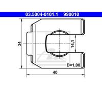 HOLDING BRACKET, BRAKE HOSE ATE 03.5004-0101.1