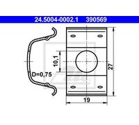 HOLDING BRACKET, BRAKE HOSE ATE 24.5004-0002.1
