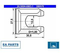 Holding Bracket, brake hose ATE 24.5004-0003.1