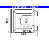 HOLDING BRACKET, BRAKE HOSE ATE 24.5004-0003.1