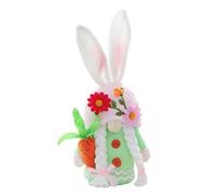 Holding Carrot, Flower Faceless Doll Ornament, Green