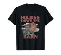 Holding Down The Barn Country Roads Vintage Tractor T-Shirt