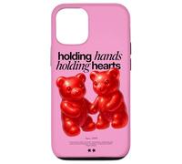 Holding Hands Holding Hearts - Red Gummy Bear Couple Design Case for iPhone 12/12 Pro