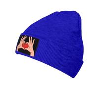 Holding Love in Your Hands Flag of The People's Republic of The Congo Blue Men Women Beanie Hat Breathable Knit Caps Cuffed Beanie for Mountaineering Skiing Camping
