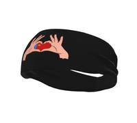 Holding Love in Your Hands Flag of The Russian Soviet Federative Socialist Republic Headbands Men Women Non Slip Wicking Sports Sweatband for Gym Basketball Yoga Hairbands