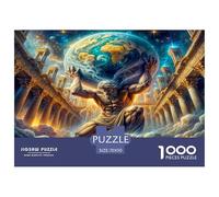 Holding The Earth 1000 Piece Jigsaws for Adults Impossible Beautiful Home Decoration Art Colorful DIY Craft 70x50cm/1000pcs