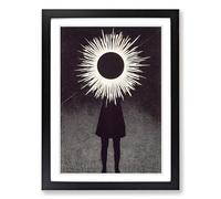Holding The Sun Framed Print | A2 Black Framed Wall Art | Ready to Hang | Modern Nature Picture | Living Room Bedroom Lounge Office