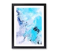 Holding Tight In Abstract Modern Framed Wall Art Print, Ready to Hang Picture for Living Room Bedroom Home Office Décor, Black A4 (34 x 25 cm)