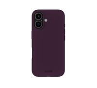 holdit Silicone Case iPhone 16 0.8 mm Ultra Thin Mobile Phone Case Silicone - Trendy Slim Silicone Case with Full Protection (Raised Edge for Camera Protection) - Deep Plum